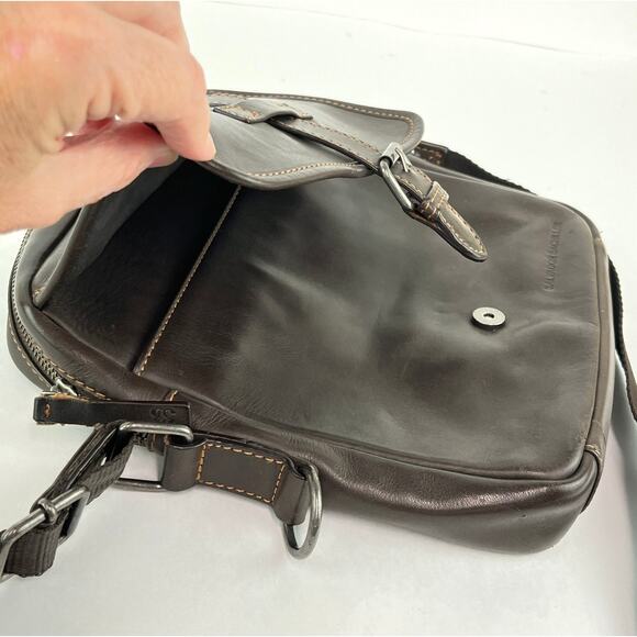 Salvador Bachiller Small Leather Messenger Style Bag Unisex Crossbody - Picture 6 of 9